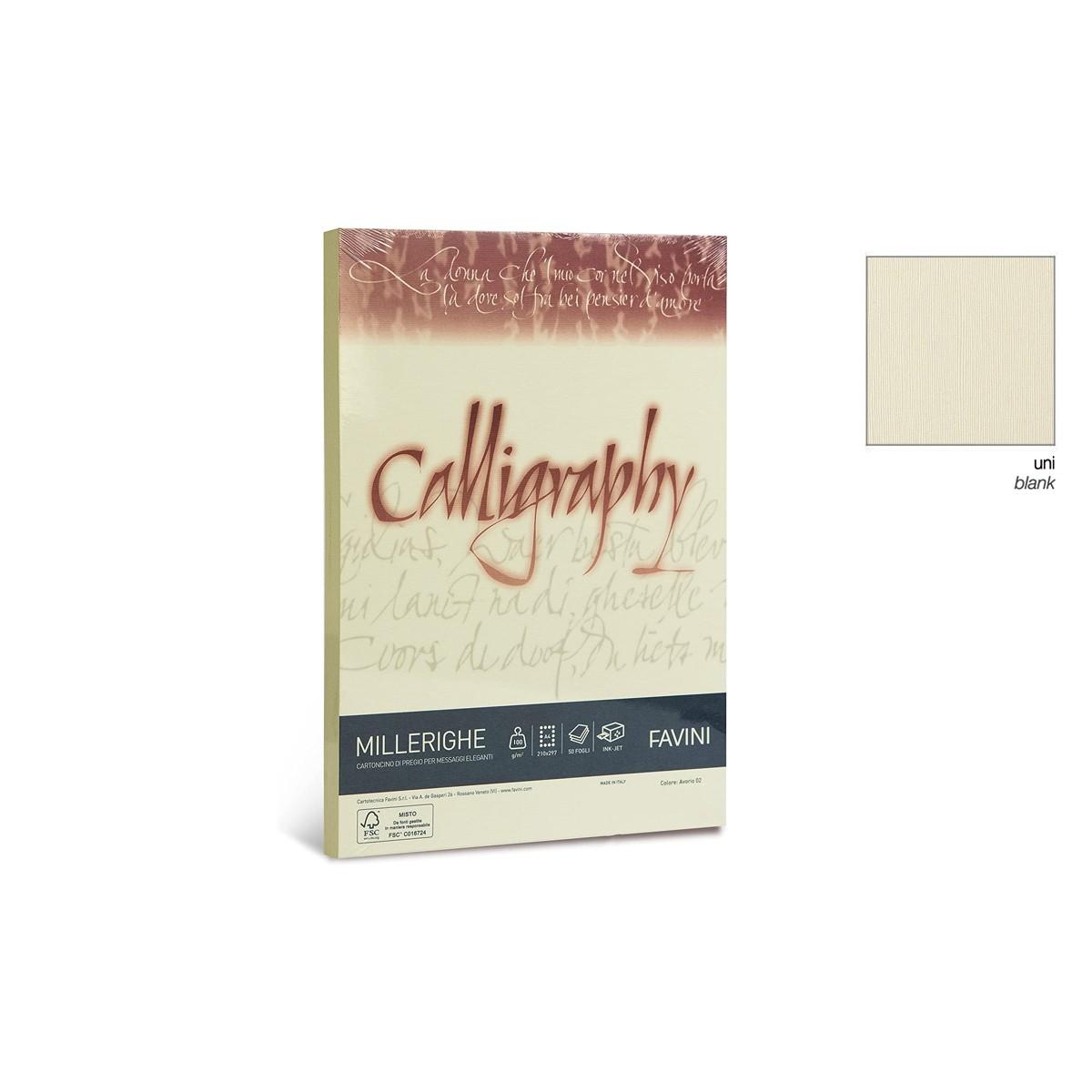 Calligraphy millerighe a4 50ff gr 200 avorio.