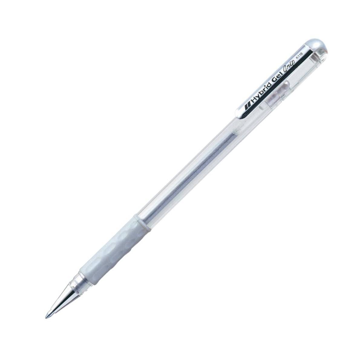 Penna gel hibrid  cf 12pz.argento grip