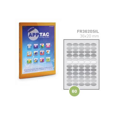 Cf 100 etichette su a4 argento 36x20