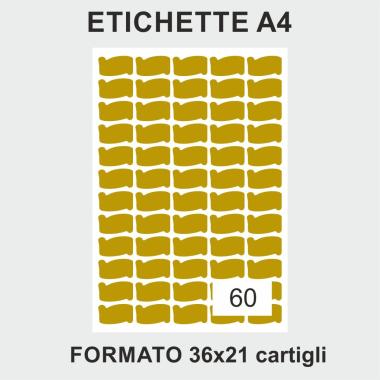 ETICHETTE SU A4 ORO 36x21 PERGAMENA