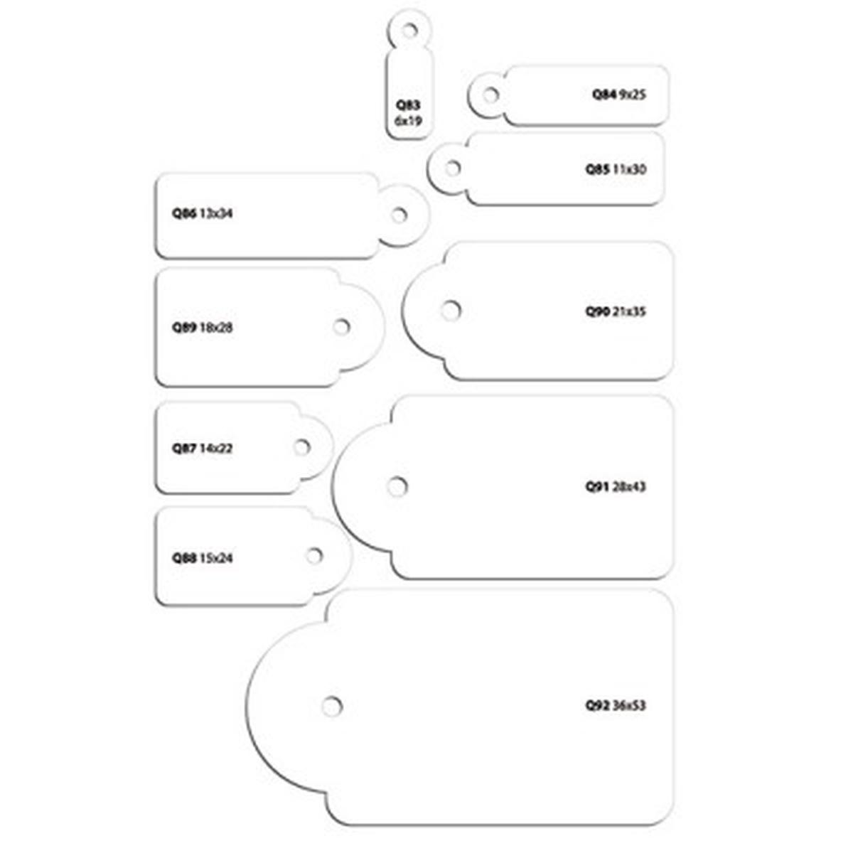 Etichette con filo bianche 21x35 cf100