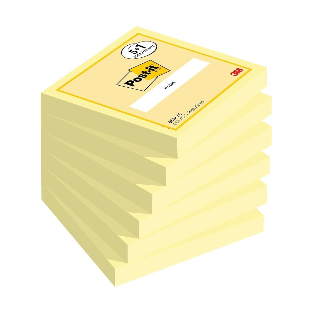 Post-it notes autoadesivo mm.76x76 5+1