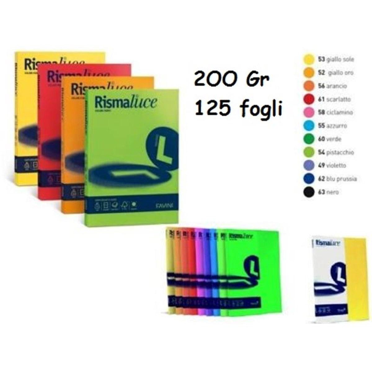 RISMA LUCE A4 200 GR  FG.125 VIOLETTO 21x29