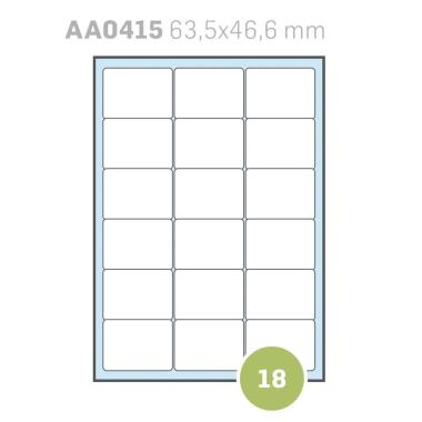 Cf.100 etichette ades. su a4 63.5x46.6