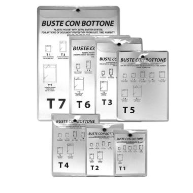 Buste con bottone metallo 10x13cm cf10