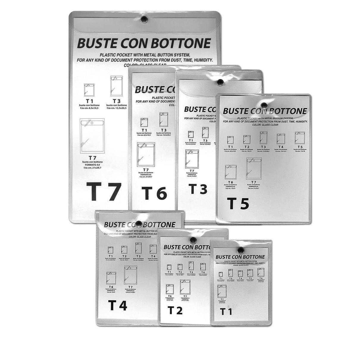 Buste con bottone metallo 12.5x15.5cm cf10
