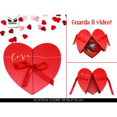 Scatola cuore con apertura love