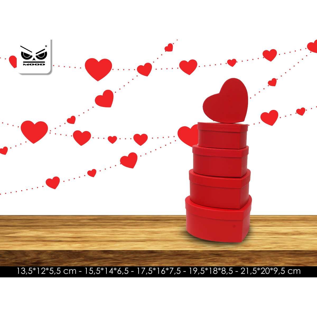 Set 5 scatole cuore small