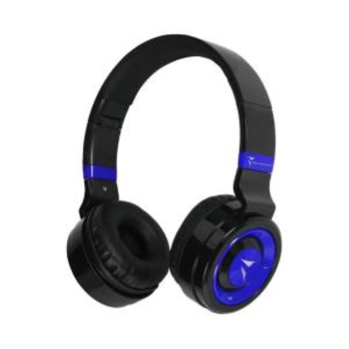 Cuffie senza filo c/microfono blu