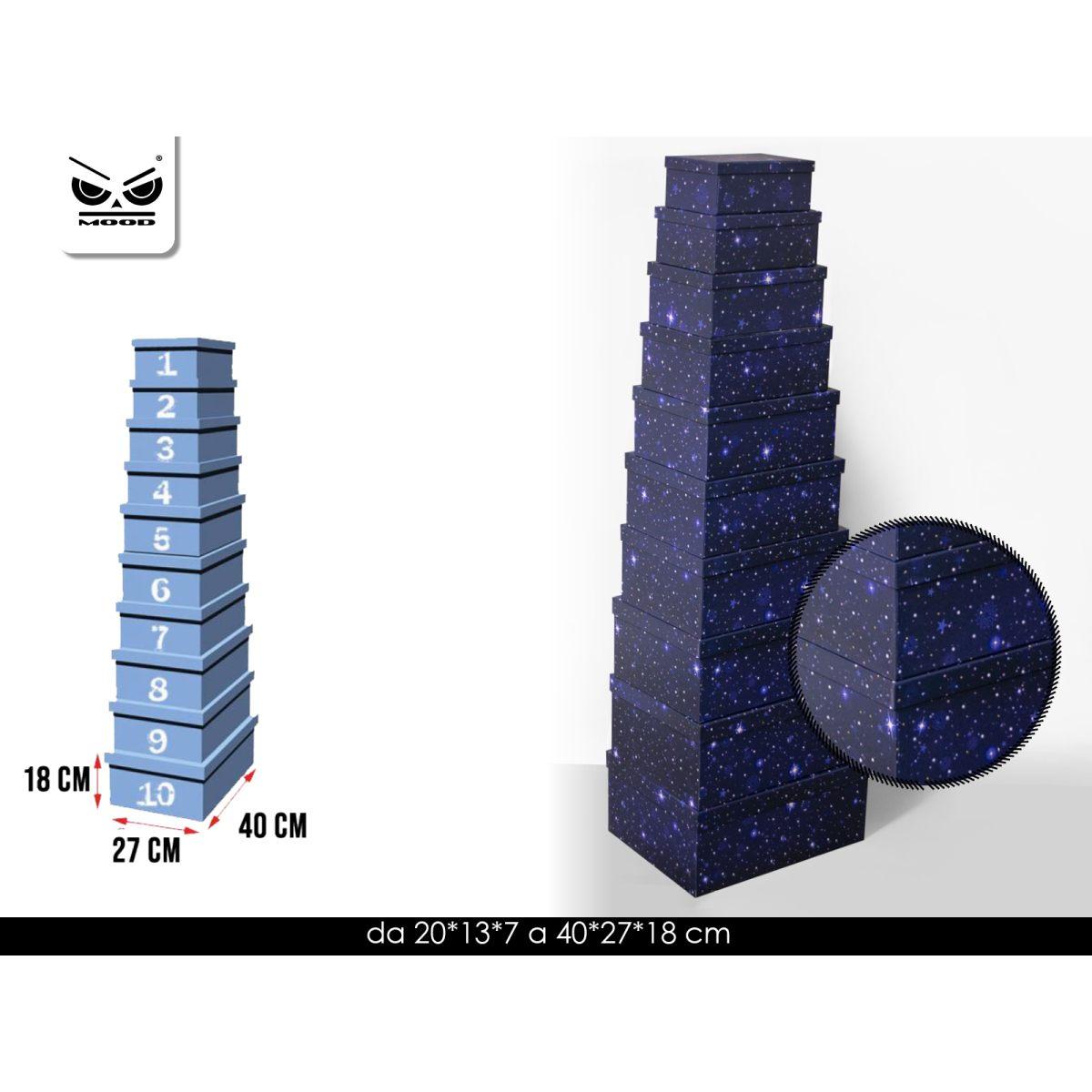 Set 10 scatole cielo stellato
