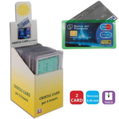 Cristal card portacard a 2 scomparti cf100