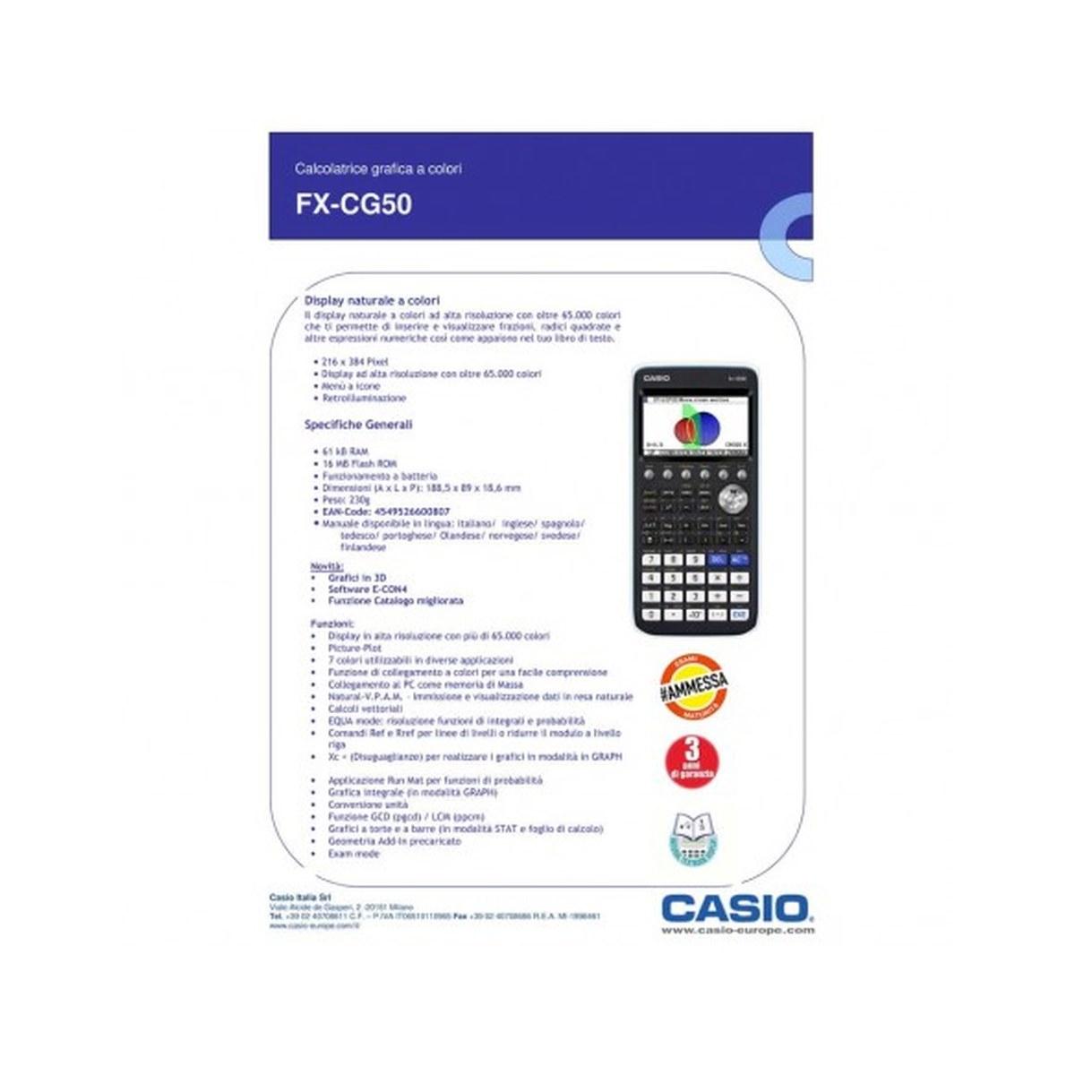 Calcolatrice grafica cg50 graphing color