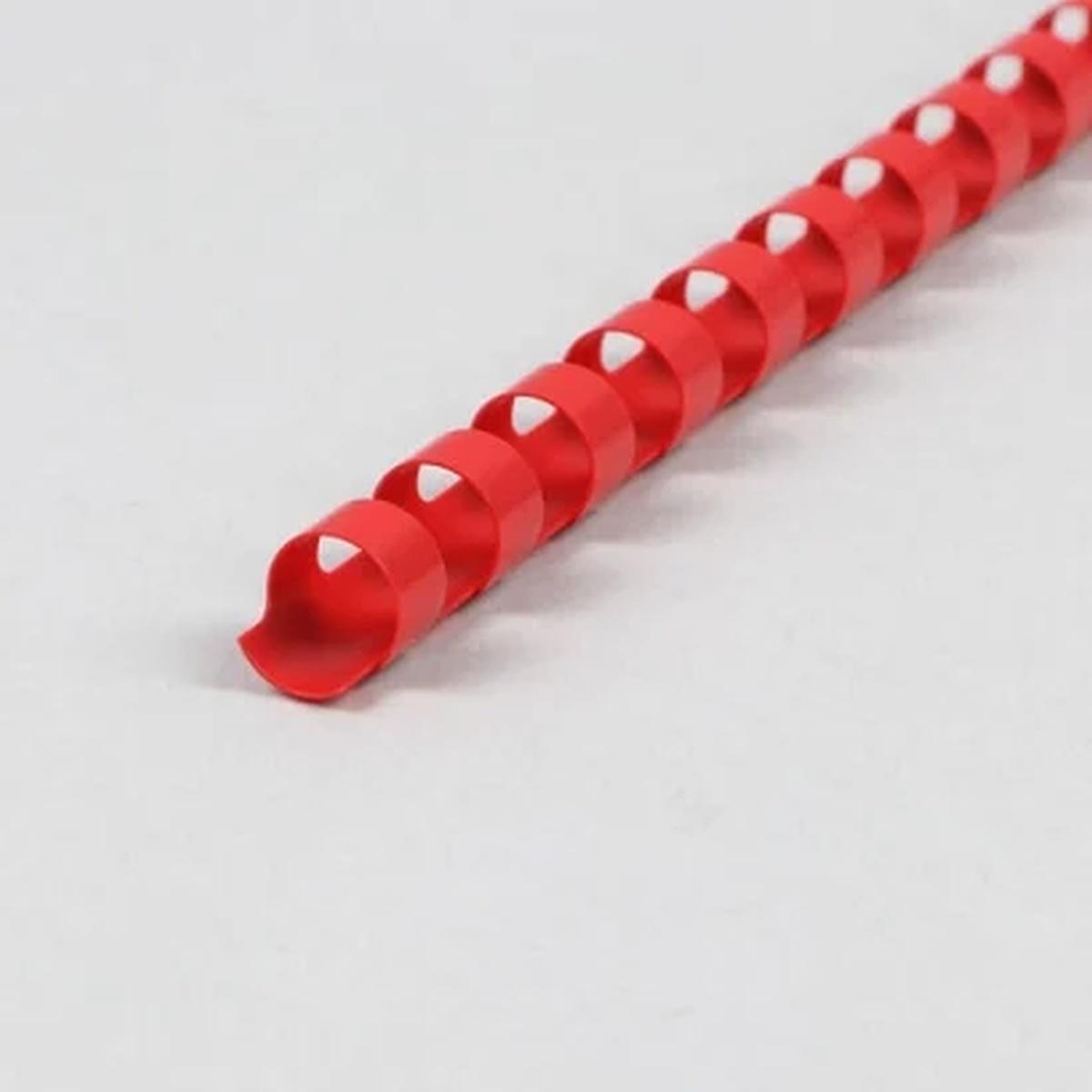 Spirali in plastica mm14 cf100 rosso