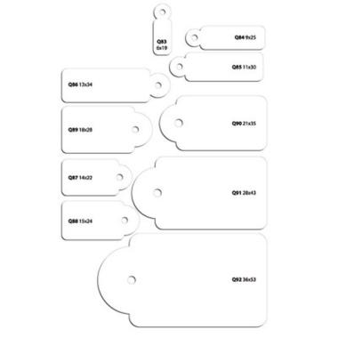 Etichette con filo bianche  pz1000 14x22