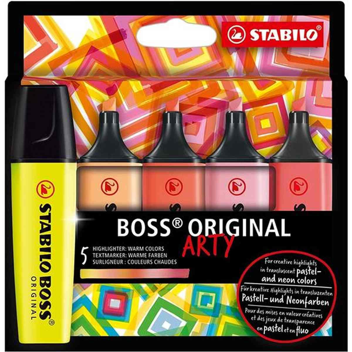 Stabilo boss arty 5pz warm