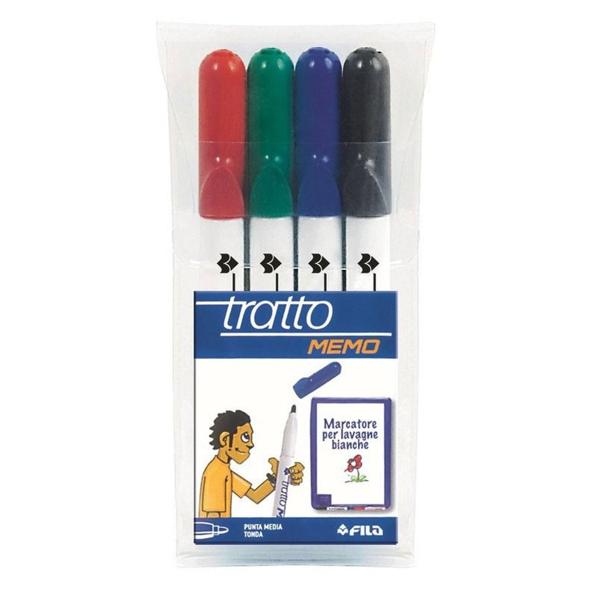 Tratto memo punta tonda busta 4 pz.