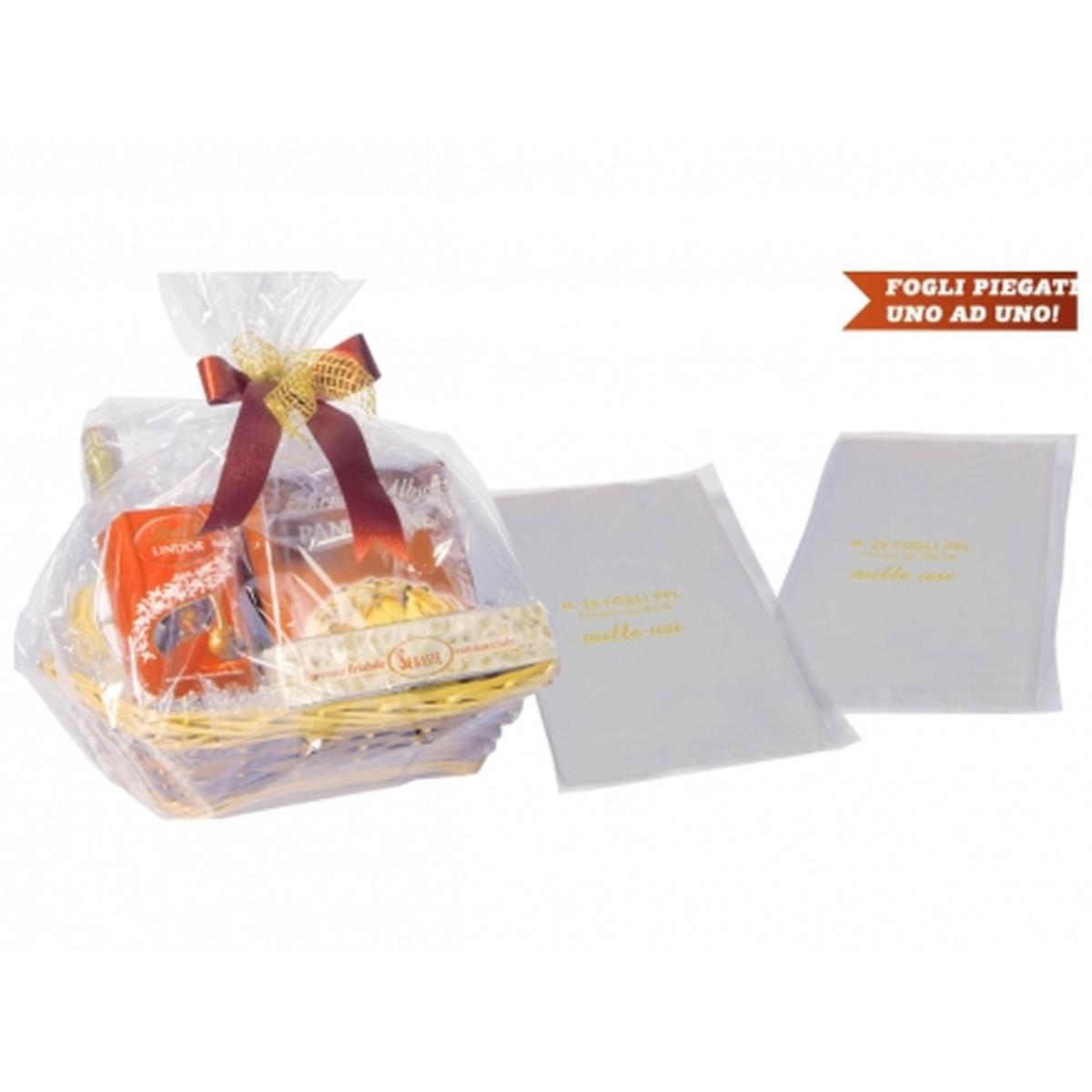 Busta 25 fogli cellophane cm100x130