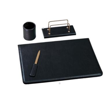 Servizio da scrittoio shadow 4pz e/pelle nero
