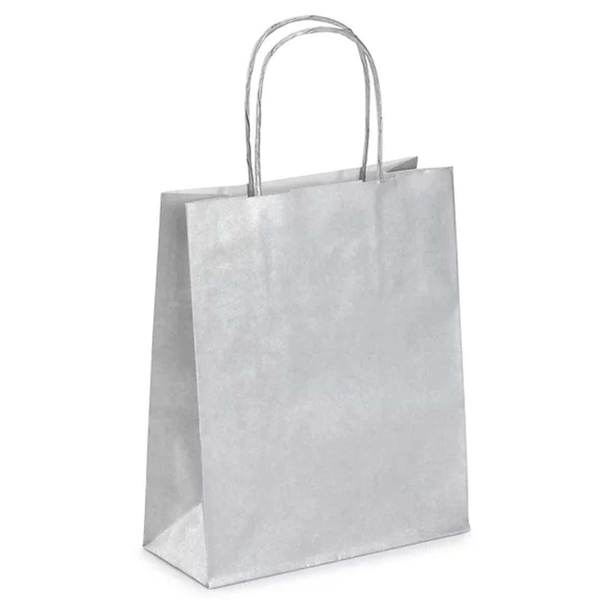 Shoppers cordino 36x12x41 argento