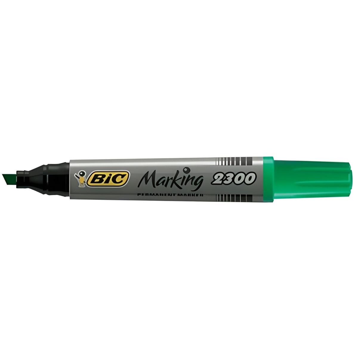 Marker bic punta scalpello cf.12 pz verde
