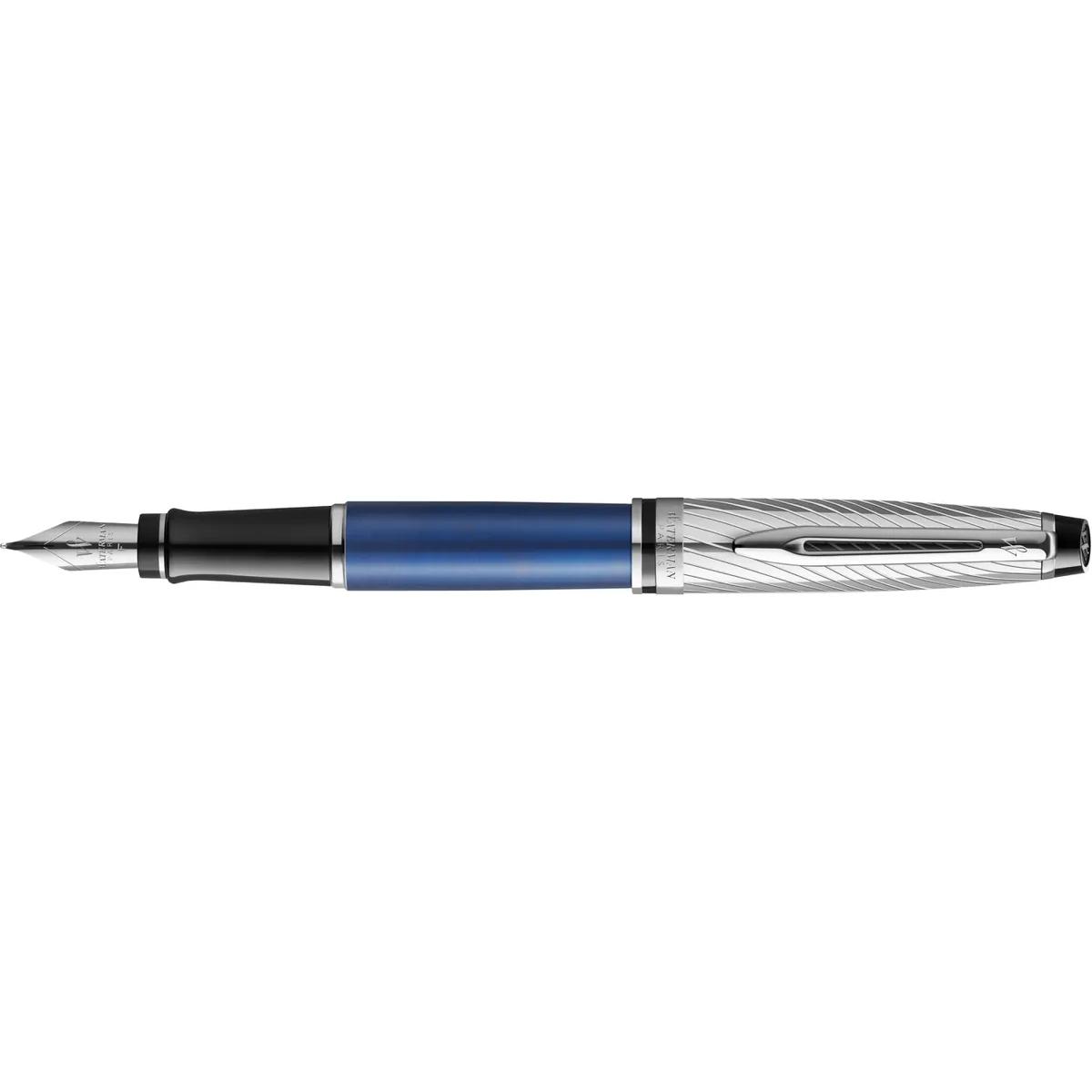Penna waterman exprt plume blue stilografica