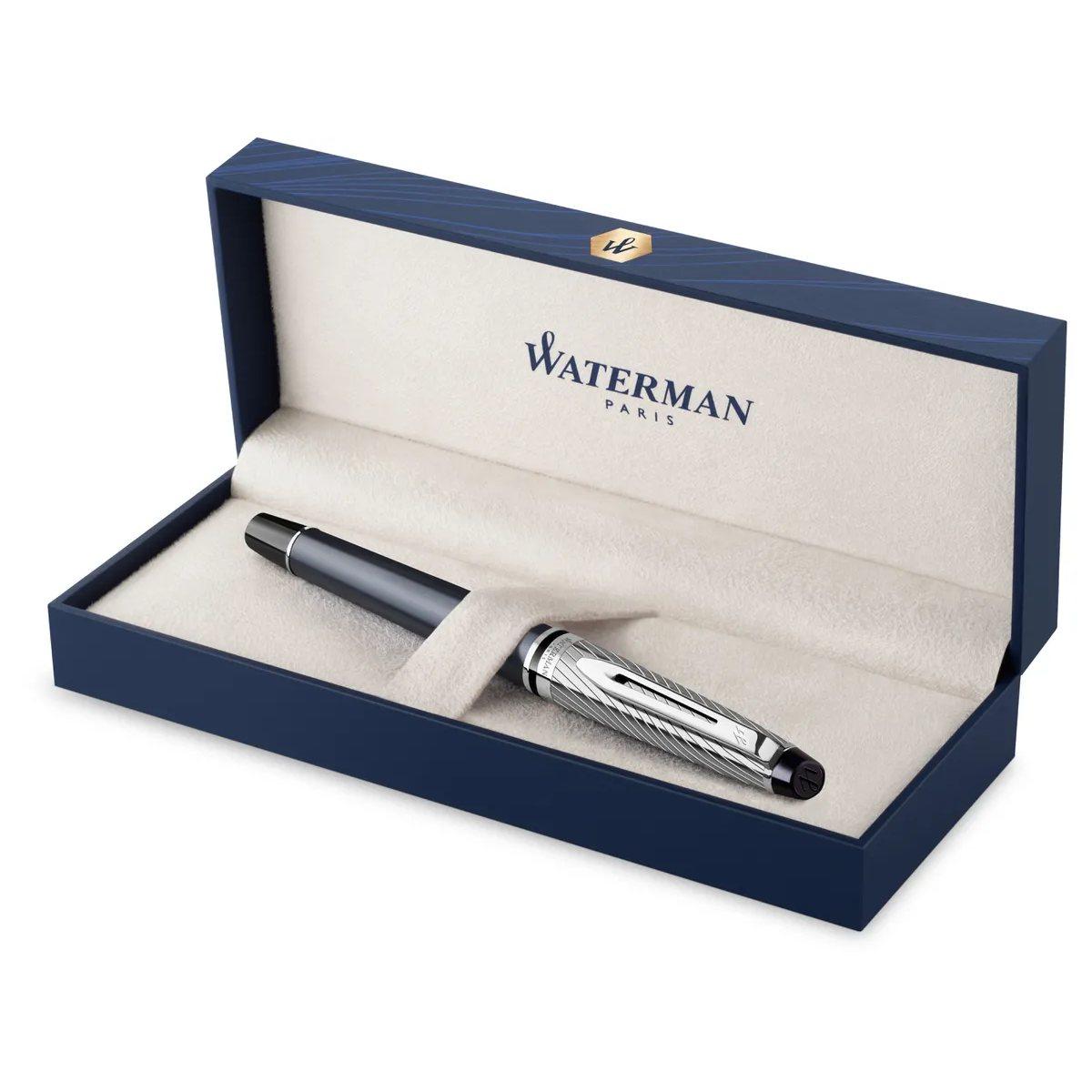 Penna waterman exprt de luxe mtlc stone stilografica