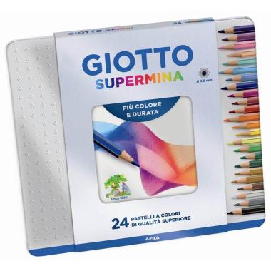 Giotto pastelli supermina scatola metallo 24 pz