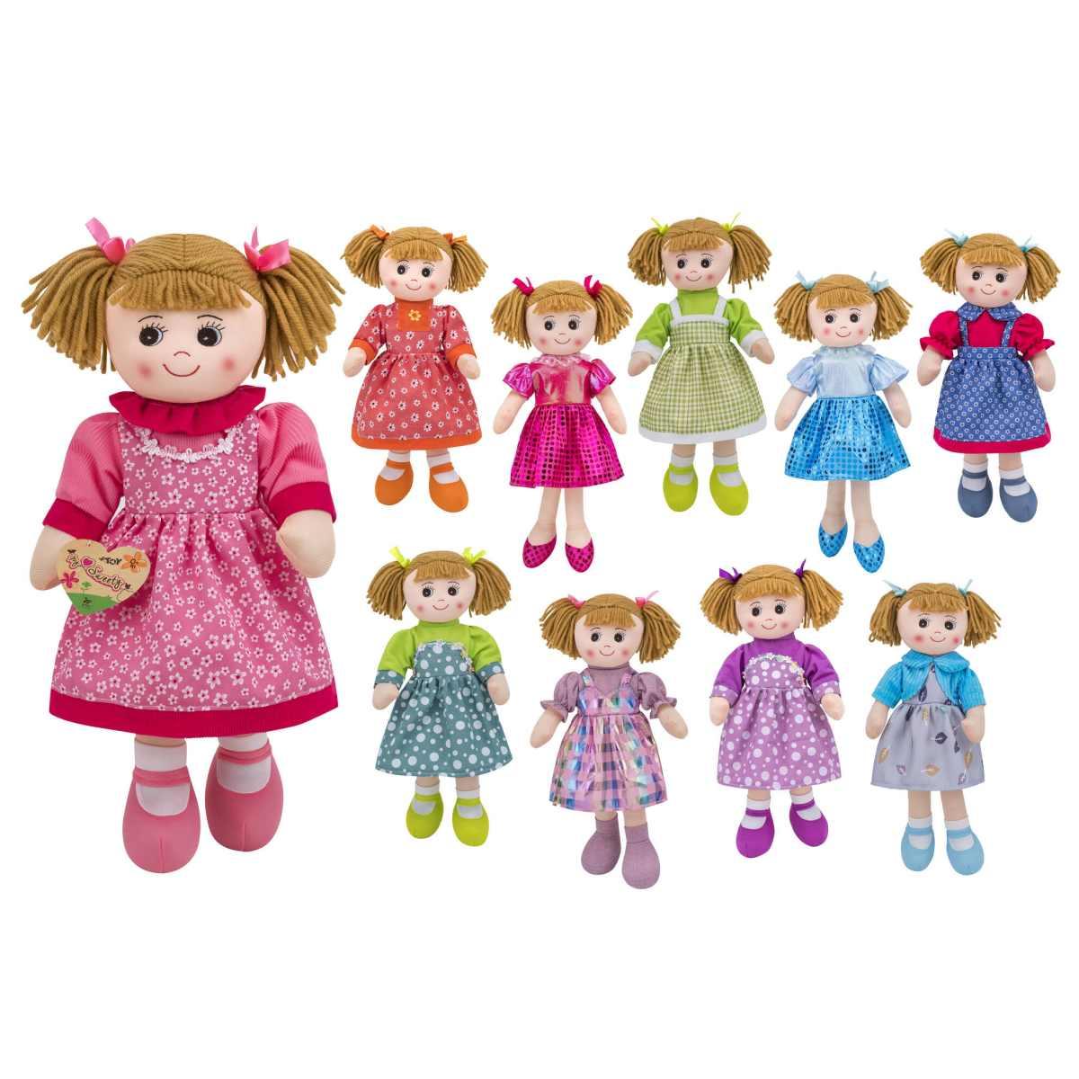 Bambola di stoffa 50cm 10 ass