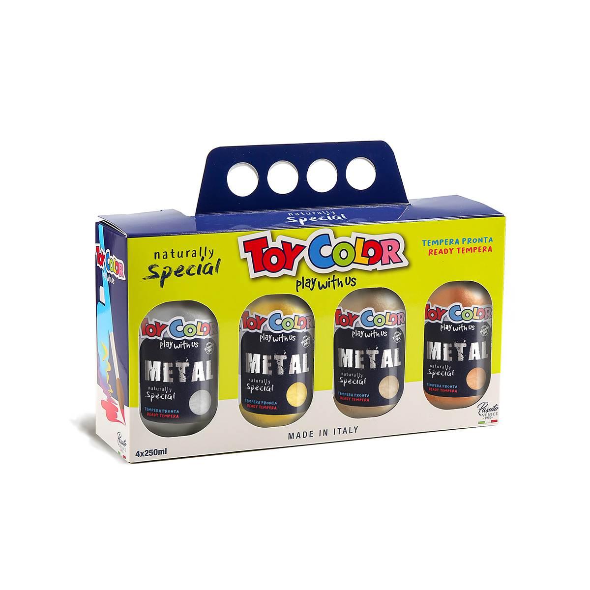 Valigetta 4 tempera metal 250ml