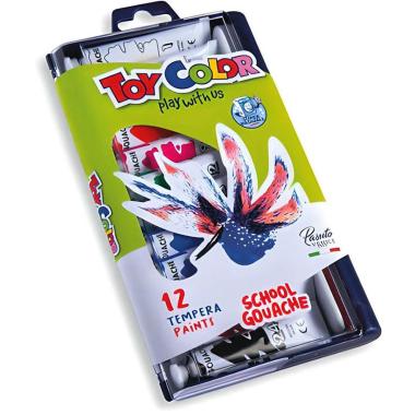 Confezione 12 tubetti 7.5 ml school gouache