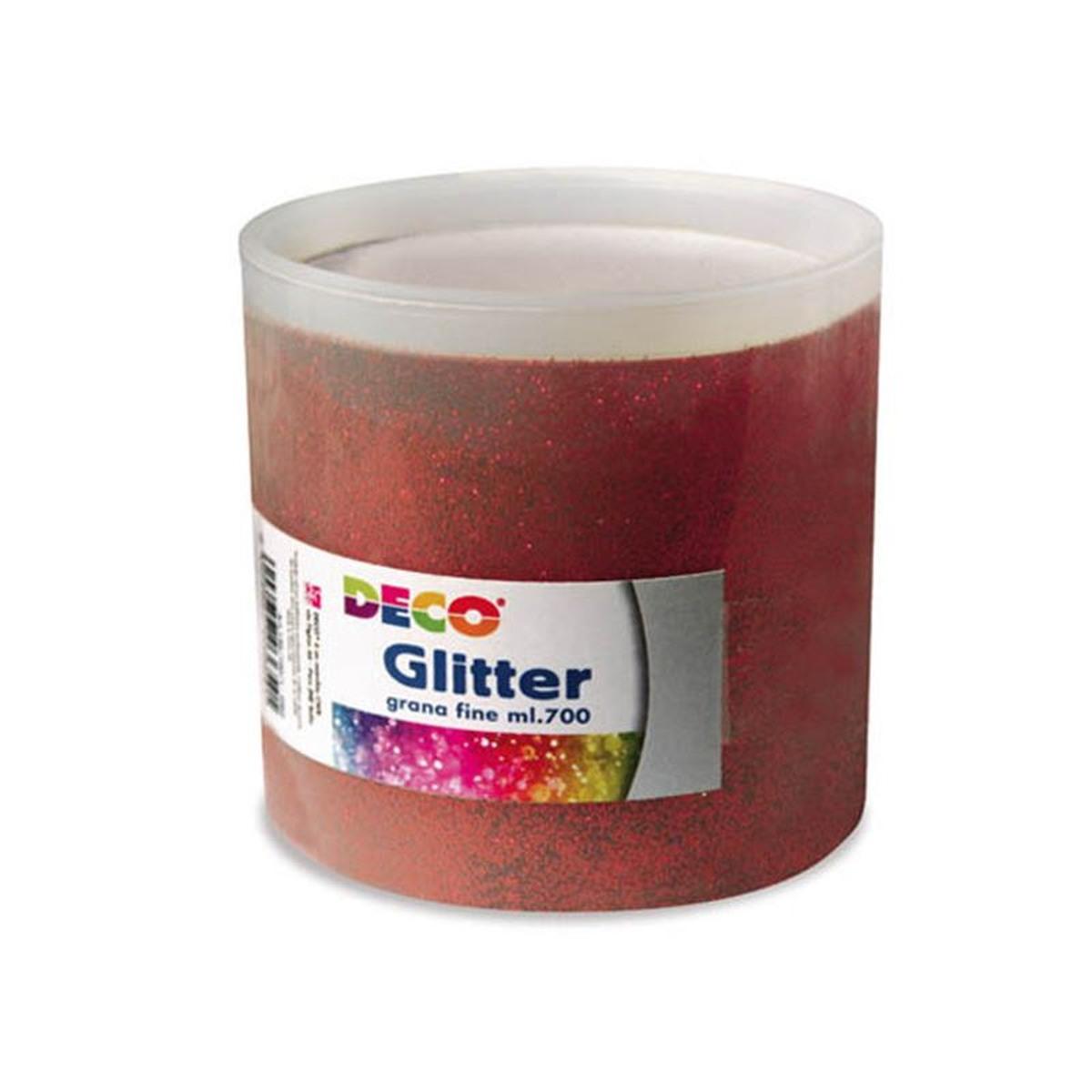Barattolo glitter grana fine ml.700 ross