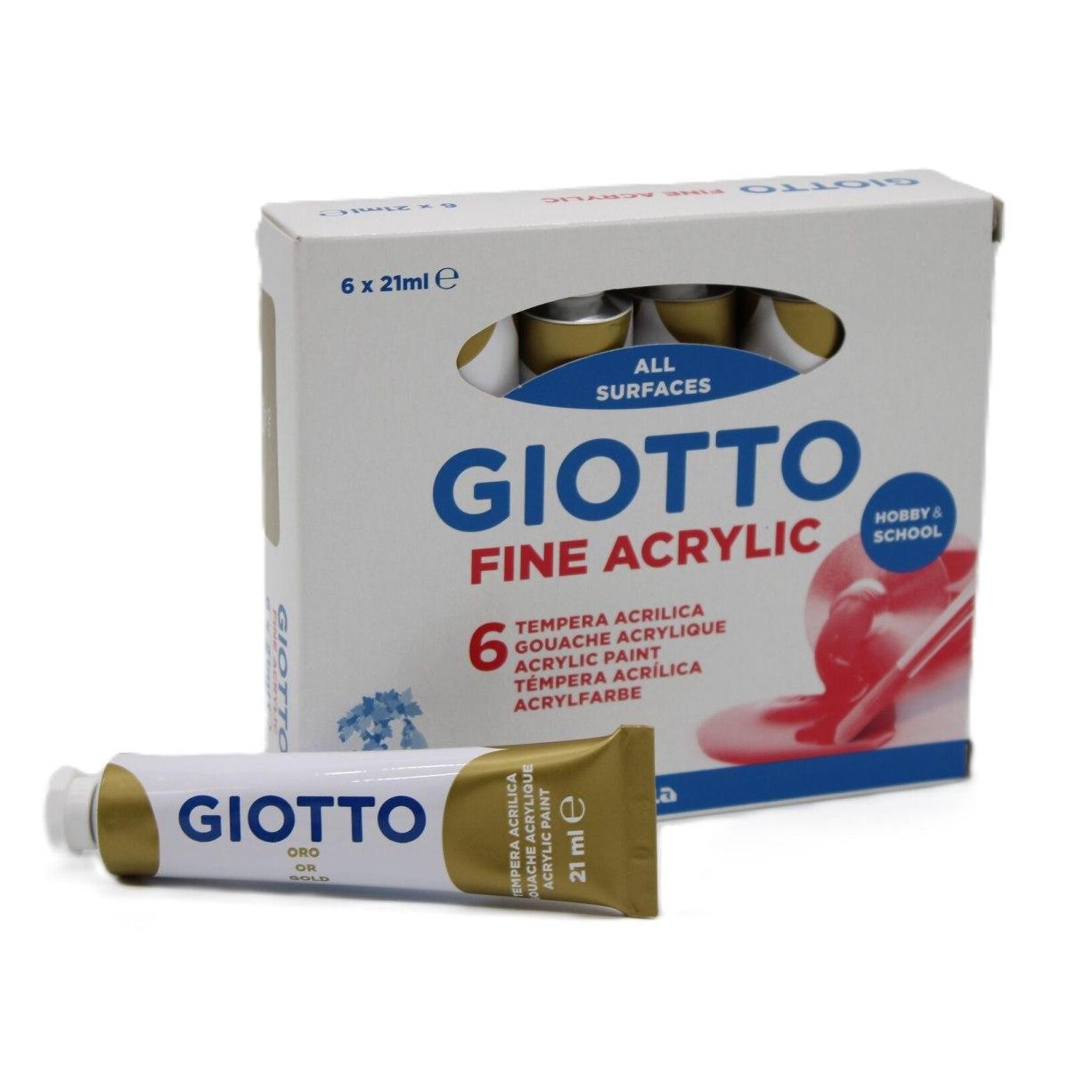 Tempera acrilica ml.21 oro astuccio 6 pz