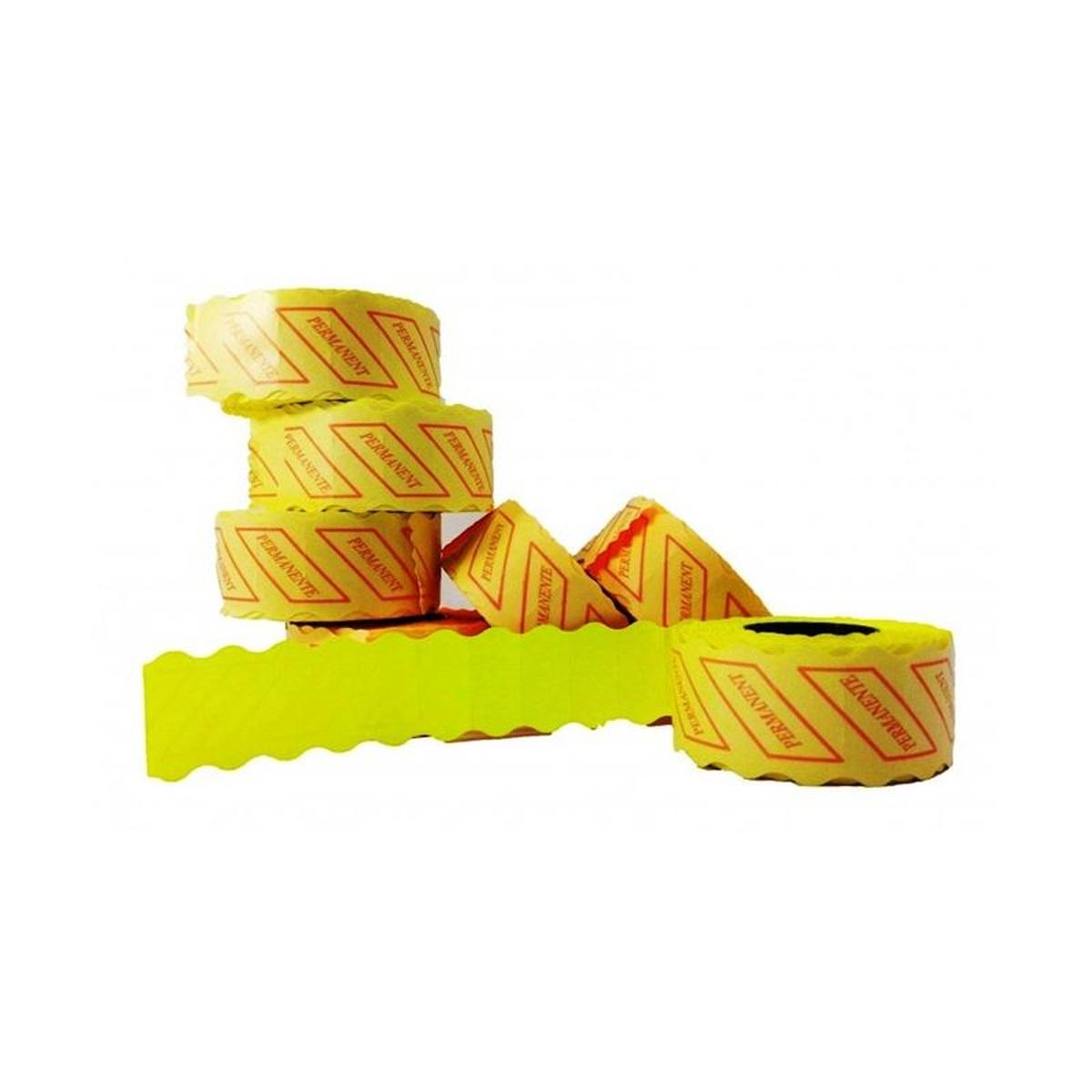 Rotoli x prezz.26x12 ond.fluo giallo pz36