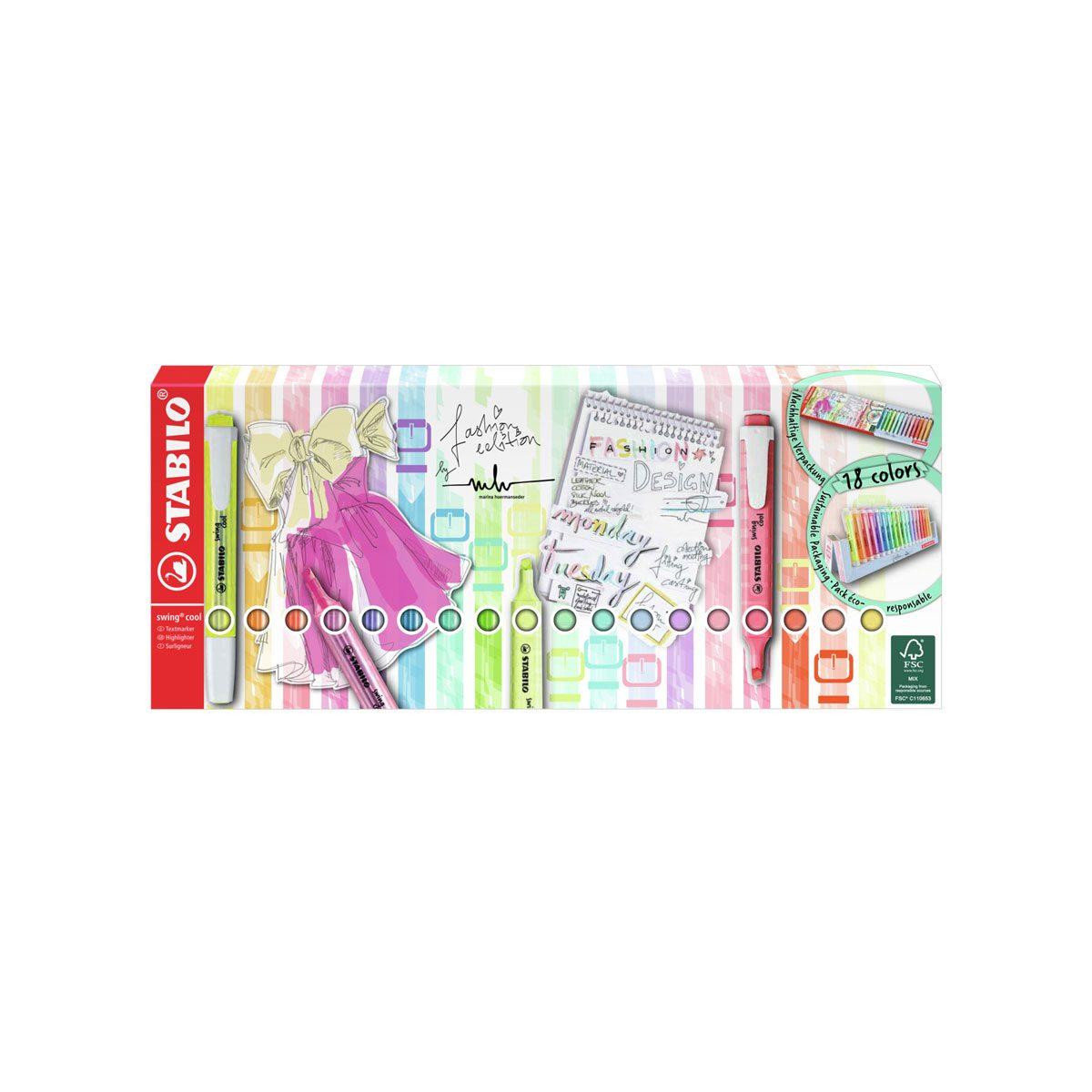 Stabilo swing cool pastel set da 18 scrivania