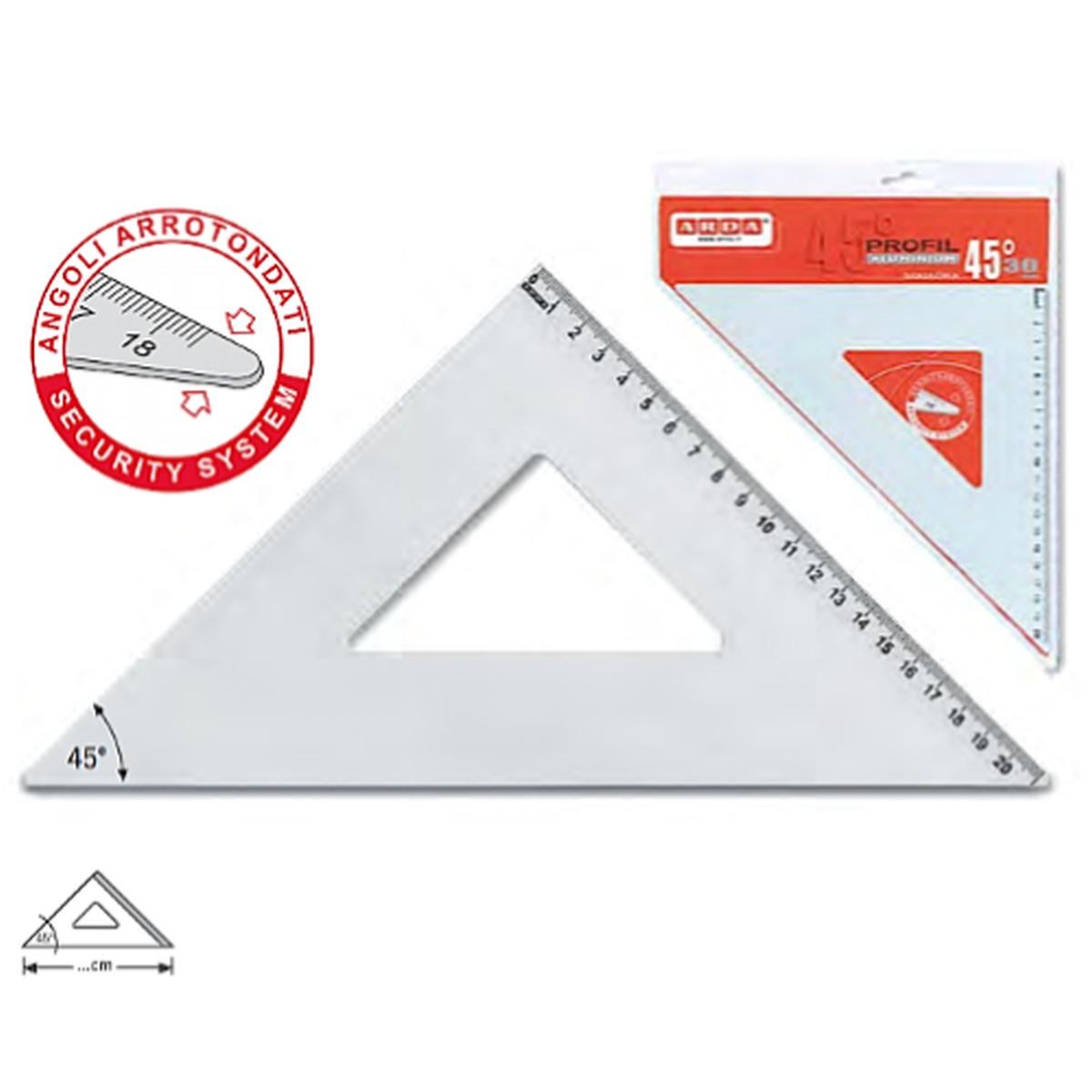 Squadra 45 cm. 35 alluminio Profil