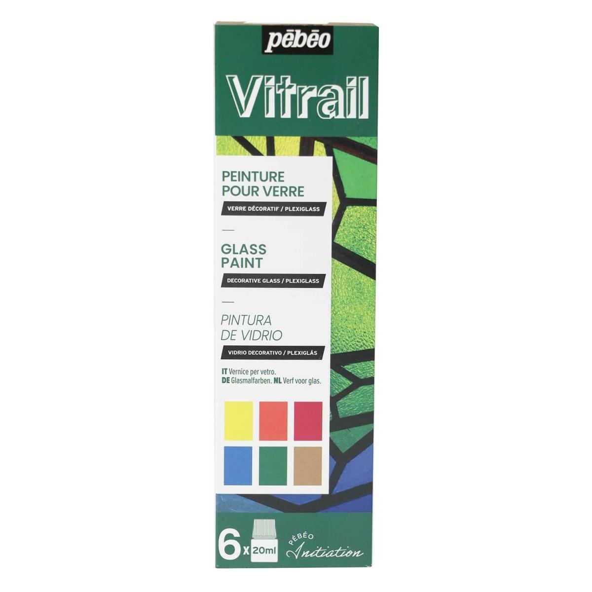 Set colori per vetro vetrail 6x20l