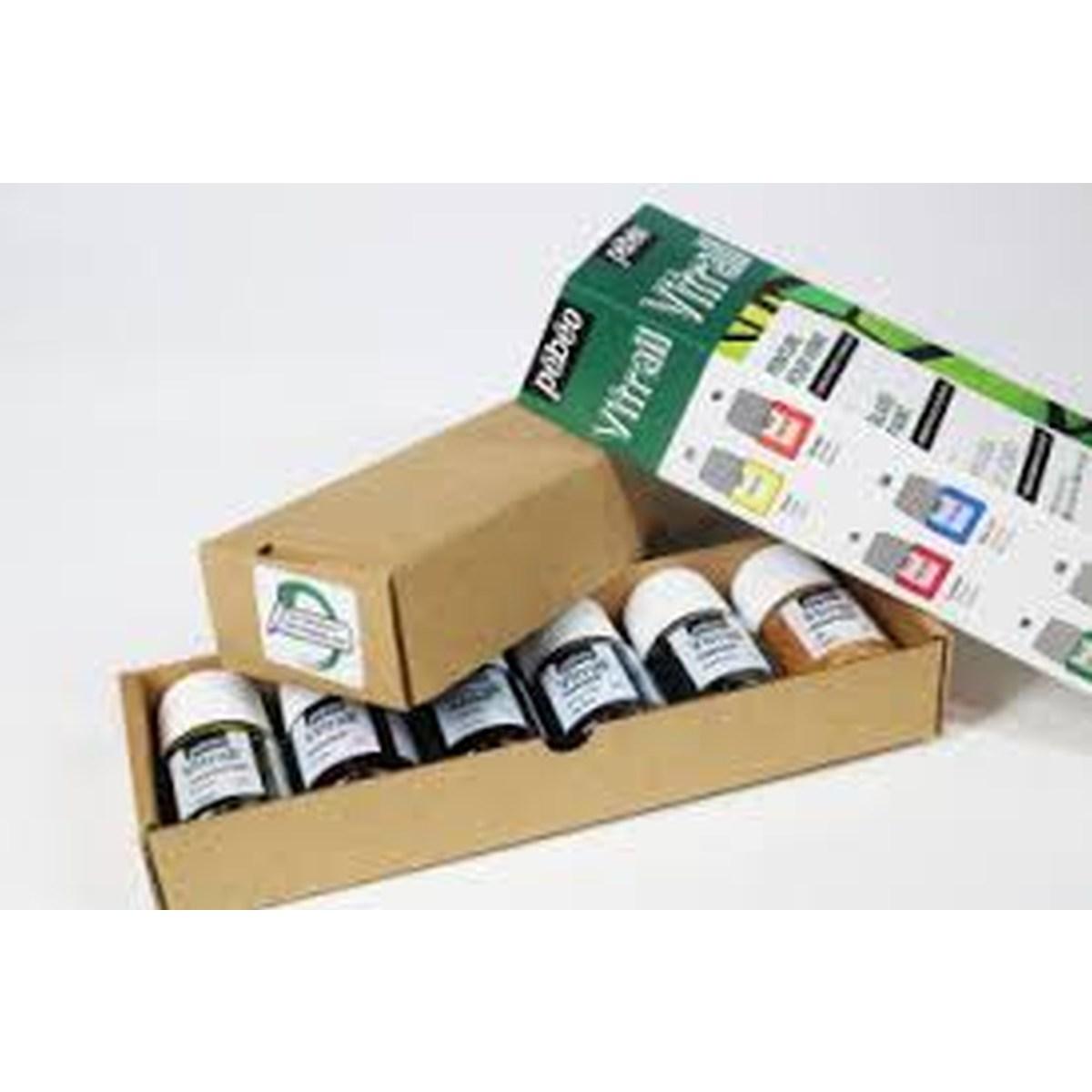 Set colori per vetro vetrail 6x20l