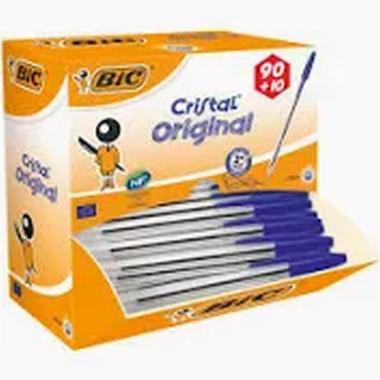 Penna sfera cristal cf.100 pz. blu