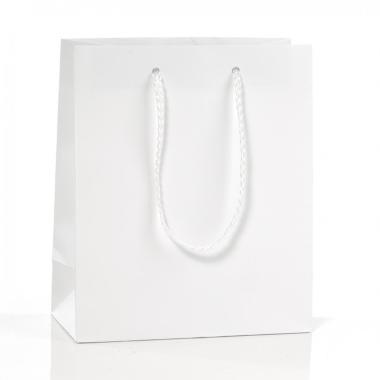 Shopper manico cordino gr.157 12x15+7 bianco