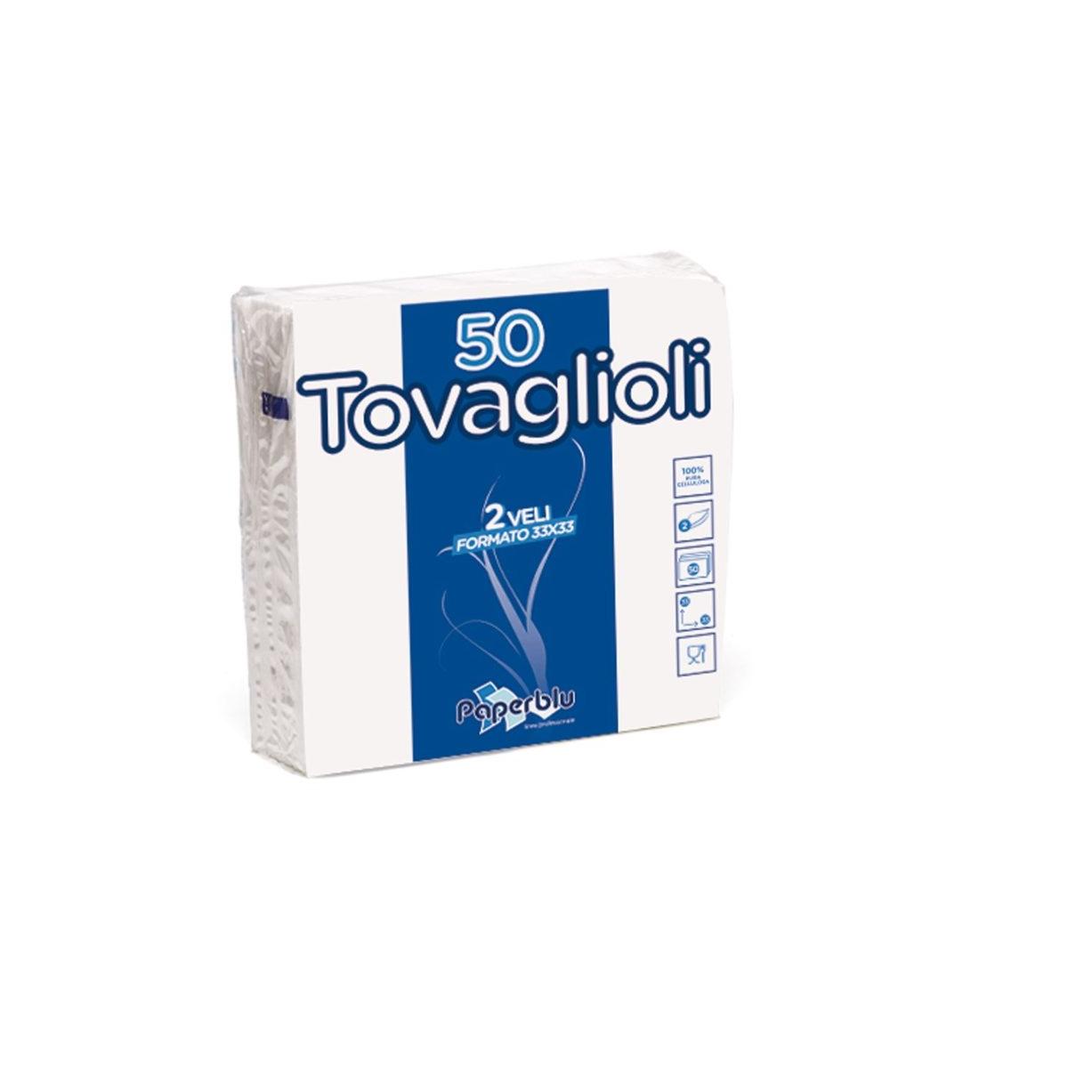 Tovaglioli 33x33 2 veli cf 50pz