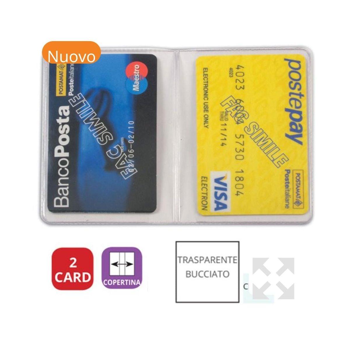 Bicard similpelle portacard in pvc 2 scomparti cf40
