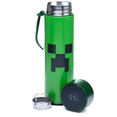Borraccia termica 450ml c/termometro digitale minecraft
