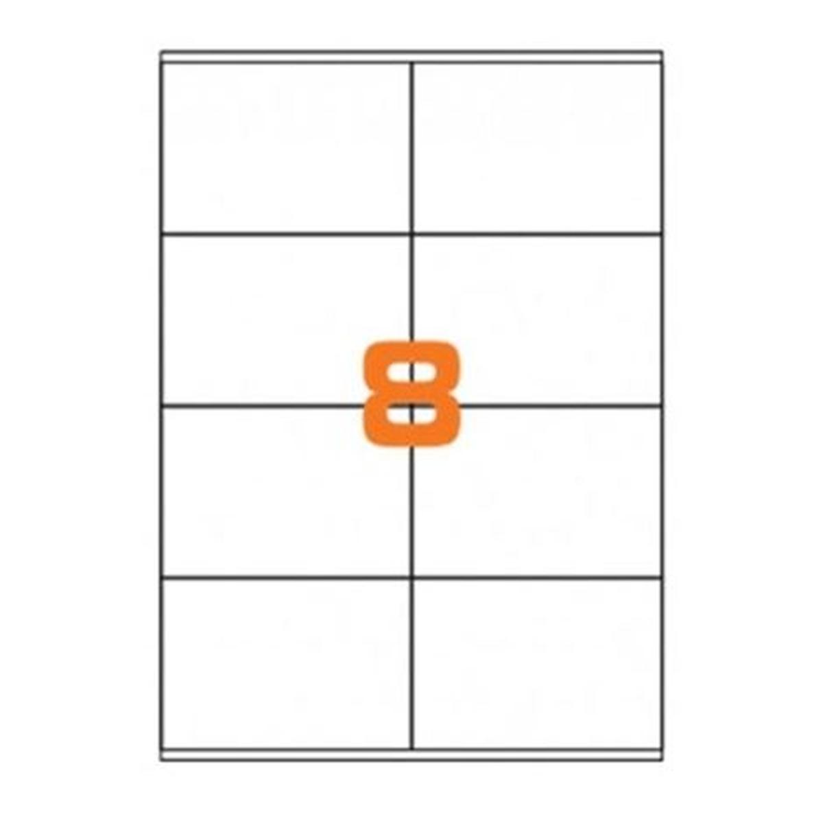 CF.100 ETICHETTE ADES. SU A4 105x72 CON MARGINE