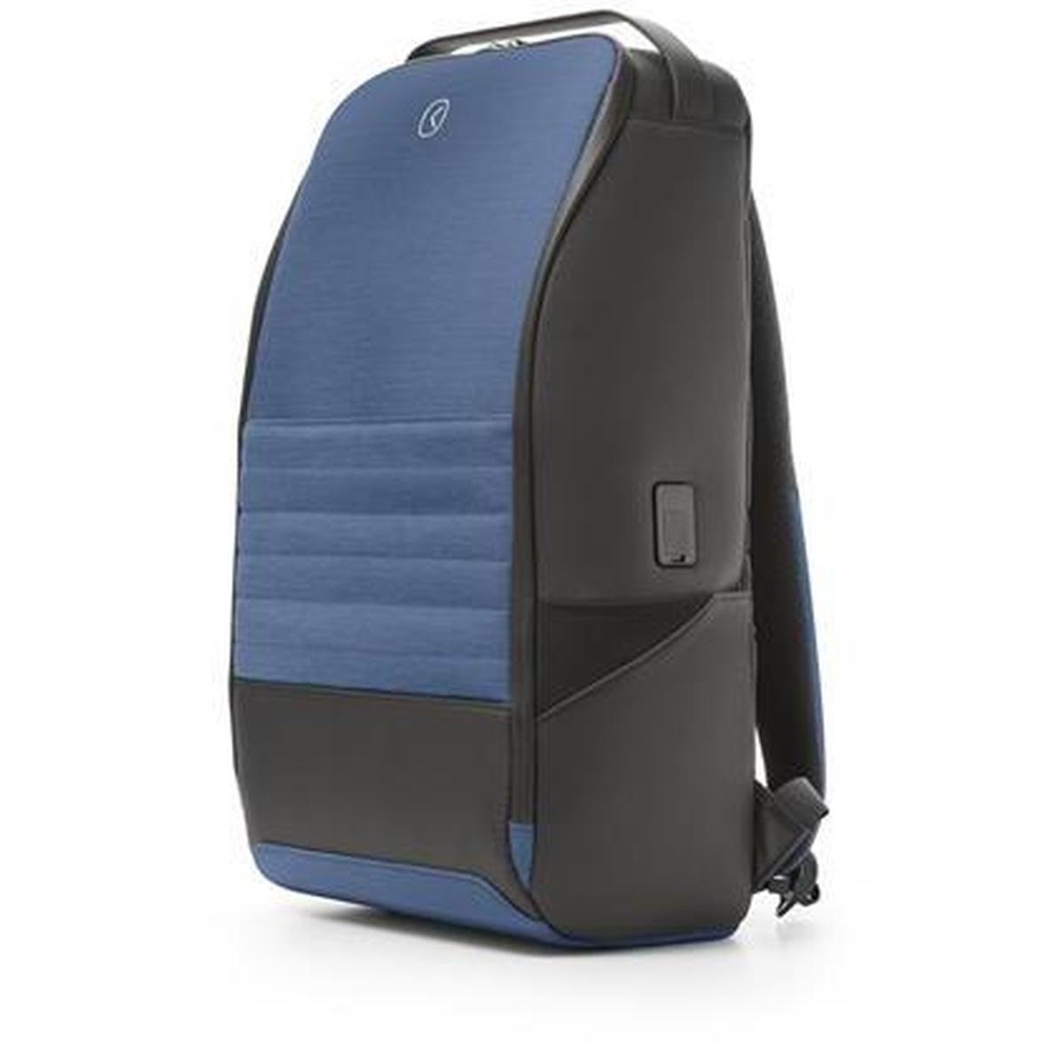 Zaino teknico magnum con chiusura a combinazione e porta usb blu