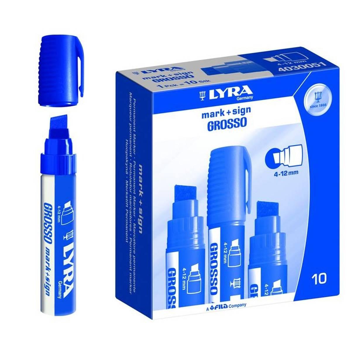 Marker maxi mark + sign p/s blu cf10