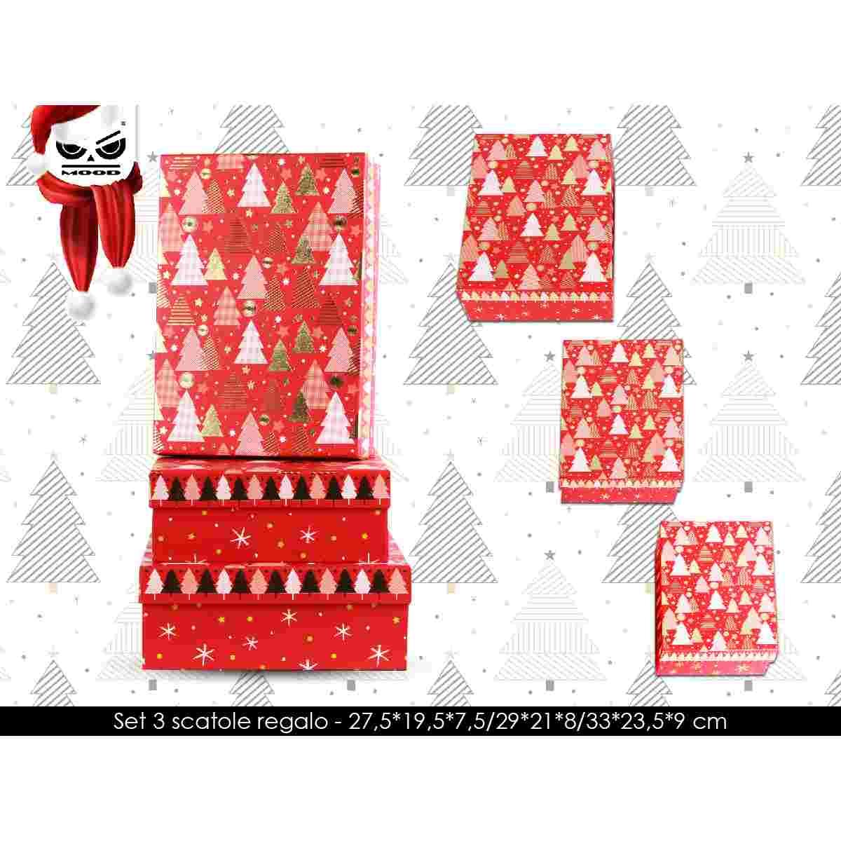 Set 3 scatole regalo red pines