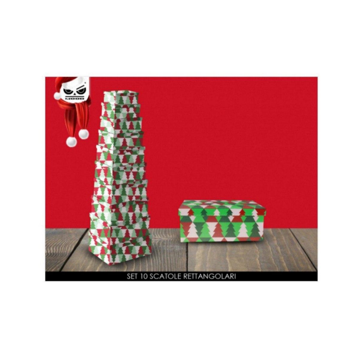 Set 10 scatole regalo alberi
