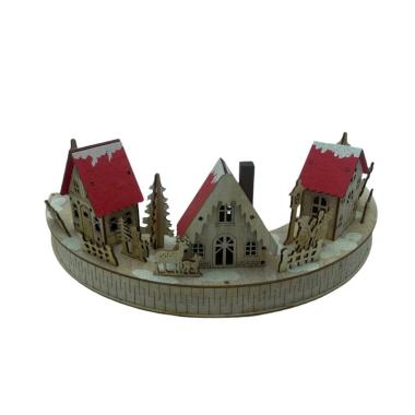 Paesaggio natalizio mezzo cerchio