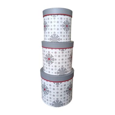 Set 3 scatole regalo cilindro elegance