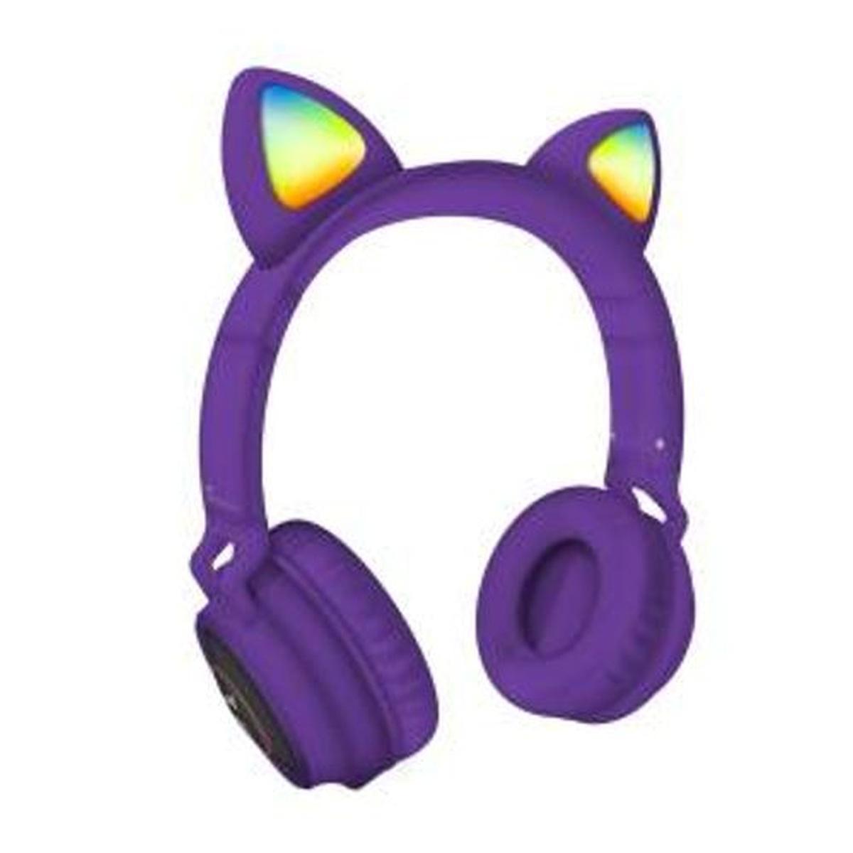 Cuffie senza filo funny led purple